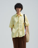 BED j.w. FORD "SNS – Yellow" Short Sleeve Shirt｜ベッドフォード "エスエヌエス – イエロー" ショートスリーブシャツ メンズモデル着用