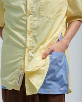 BED j.w. FORD "SNS – Yellow" Short Sleeve Shirt｜ベッドフォード "エスエヌエス – イエロー" ショートスリーブシャツ メンズモデル着用