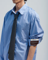 BED j.w. FORD "Day 5 Shirts – Stripe" Tie Shirts｜ベッドフォード "デイ5シャツ – ストライプ" タイ付きシャツ メンズモデル着用