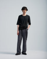 BED j.w. FORD "THE Body – Black" Silk T-Shirts｜ベッドフォード "ザ・ボディ – ブラック" シルクTシャツ メンズモデル着用