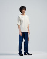 BED j.w. FORD "THE Body – Ivory" Silk T-Shirts｜ベッドフォード "ザ・ボディ – アイボリー" シルクTシャツ メンズモデル着用