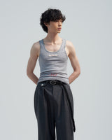 BED j.w. FORD "Tight – Gray" Wool Tank top｜ベッドフォード "タイト – グレー" ウールタンクトップ メンズモデル着用