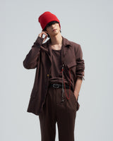 BED j.w. FORD "Alternative Elegance – Red" Beanie｜ベッドフォード "オルタナティブエレガンス – レッド" ビーニー メンズモデル着用