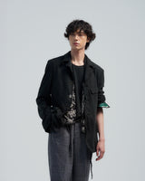 BED j.w. FORD "Jacketee – Black" Cutsewn Jacket｜ベッドフォード "ジャケッティー – ブラック" カットソージャケット メンズモデル着用