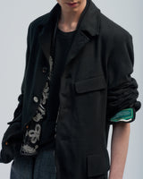 BED j.w. FORD "Jacketee – Black" Cutsewn Jacket｜ベッドフォード "ジャケッティー – ブラック" カットソージャケット メンズモデル着用