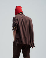 BED j.w. FORD "Jacketee – Brown" Cutsewn Jacket｜ベッドフォード "ジャケッティー – ブラウン" カットソージャケット メンズモデル着用