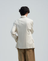 BED j.w. FORD "Jacketee – Ivory" Cutsewn Jacket｜ベッドフォード "ジャケッティー – アイボリー" カットソージャケット メンズモデル着用