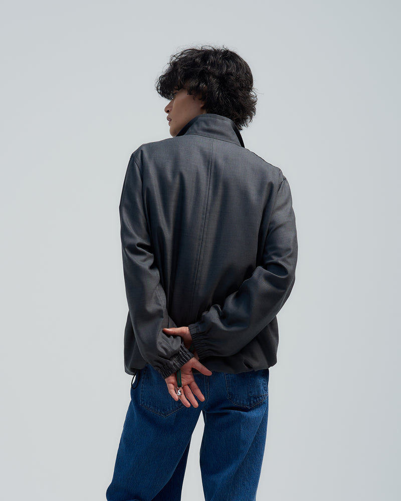 ベッドフォード ノーカラージャケット ストライプ ウール S チャコールグレー No Stress – Gray｜BED j.w. FORD Official Website