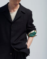 BED j.w. FORD "New Faces – Black" New Team Jacket｜ベッドフォード "ニューフェイシーズ – ブラック" 新チームジャケット メンズモデル着用