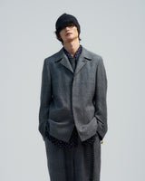 BED j.w. FORD "New Faces – Gray" New Team Jacket｜ベッドフォード "ニューフェイシーズ – グレー" 新チームジャケット メンズモデル着用