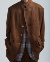 BED j.w. FORD "Nice Material Easy J – Brown" Single Breasted Jacket｜ベッドフォード "ナイスマテリアルイージージェー – ブラウン" シングルブレストジャケット メンズモデル着用