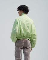 BED j.w. FORD "inside pockets – Mint" Nylon Jacket｜ベッドフォード "インサイドポケット – ミント" ナイロンジャケット メンズモデル着用