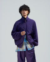 BED j.w. FORD "inside pockets – Purple" Nylon Jacket｜ベッドフォード "インサイドポケット – パープル" ナイロンジャケット メンズモデル着用