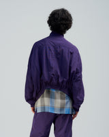 BED j.w. FORD "inside pockets – Purple" Nylon Jacket｜ベッドフォード "インサイドポケット – パープル" ナイロンジャケット メンズモデル着用
