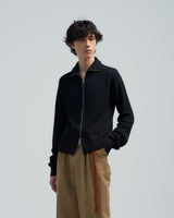 BED j.w. FORD "Drivers High – Black" Drivers Knit Sweater｜ベッドフォード "ドライバーズハイ – ブラック" ドライバーズニット メンズモデル着用