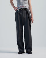 BED j.w. FORD "Nice Details – Gray" Wool Slacks｜ベッドフォード "ナイスディテールス – グレー" ウールスラックス メンズモデル着用