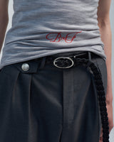 BED j.w. FORD "Nice Details – Gray" Wool Slacks｜ベッドフォード "ナイスディテールス – グレー" ウールスラックス メンズモデル着用