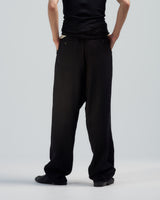 BED j.w. FORD "Two Waists – Black" Double Waist Pants｜ベッドフォード "ツーウエスト – ブラック" ダブルウエストパンツ メンズモデル着用