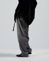 BED j.w. FORD "Two Waists – Gray" Double Waist Pants｜ベッドフォード "ツーウエスト – グレー" ダブルウエストパンツ メンズモデル着用