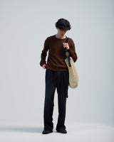 BED j.w. FORD "5-Pockets – Black" Wool Slacks｜ベッドフォード "5ポケッツ – ブラック" ウールスラックス メンズモデル着用