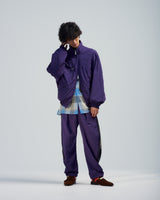 BED j.w. FORD "Training Days – Purple" Nylon Pants｜ベッドフォード "トレーニングデイズ – パープル" ナイロンパンツ メンズモデル着用