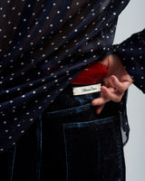 BED j.w. FORD "USED MODEL – Black" Slim Jeans｜ベッドフォード "ユーズドモデル – ブラック" スリムデニム メンズモデル着用