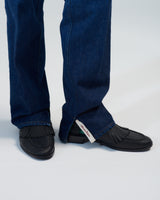 BED j.w. FORD "50X (slim) – Indigo" Slim Jeans｜ベッドフォード "50X (スリム) – インディゴ" スリムジーンズ メンズモデル着用