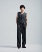 BED j.w. FORD "Annie Hall – Gray" Wool Vest｜ベッドフォード "アニーホール – グレー" ウールベスト メンズモデル着用