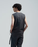 BED j.w. FORD "Annie Hall – Gray" Wool Vest｜ベッドフォード "アニーホール – グレー" ウールベスト メンズモデル着用