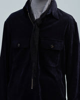 BED j.w. FORD "Party Call – Navy" Pullover Shirts｜ベッドフォード "パーティーコール – ネイビー" プルオーバーシャツ メンズモデル着用