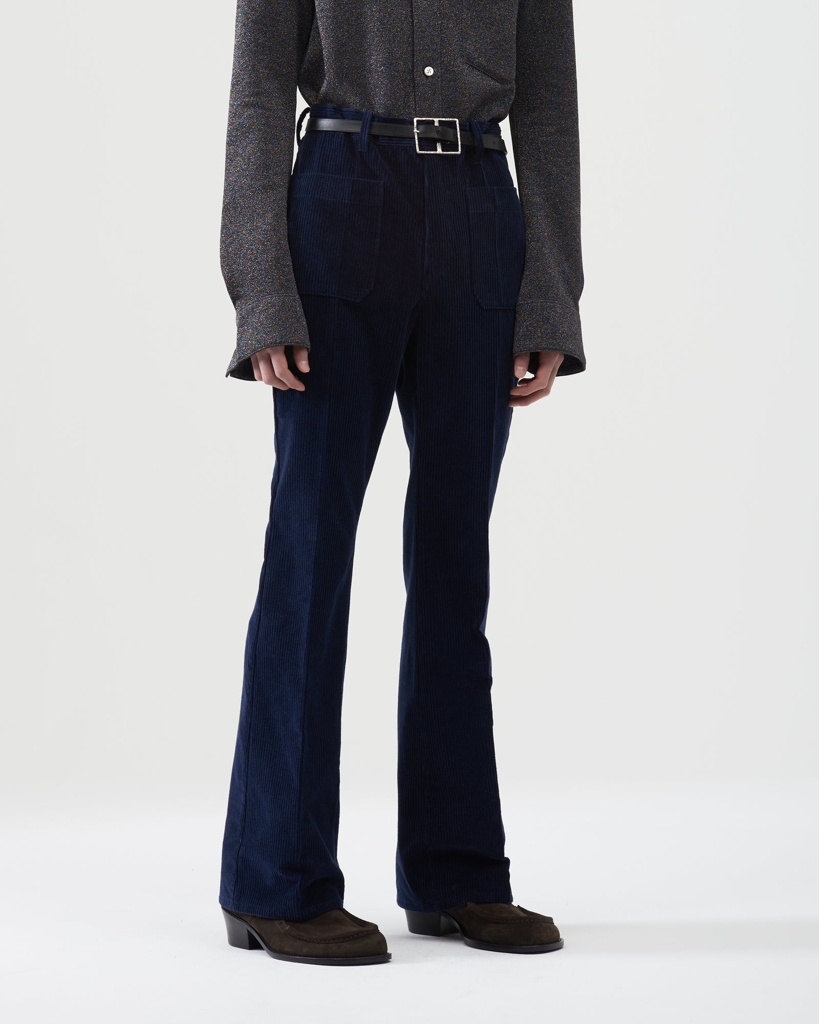 Corduroy Flare Pants – D.Navy｜BED j.w. FORD Official Website