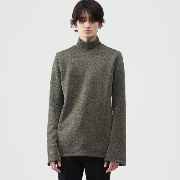Glitter Turtleneck – Silver｜BED j.w. FORD