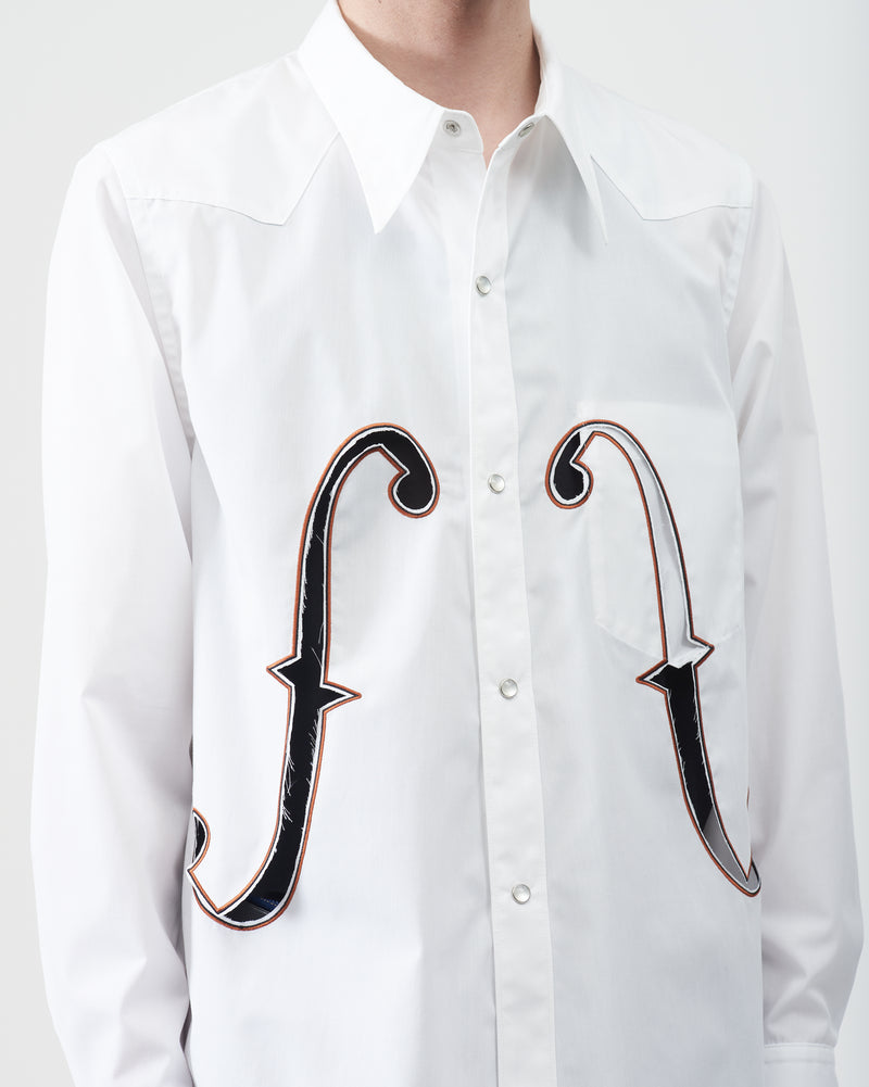 Embroidery Western Shirts – White