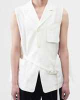 Layered Vest Shirts inside – White