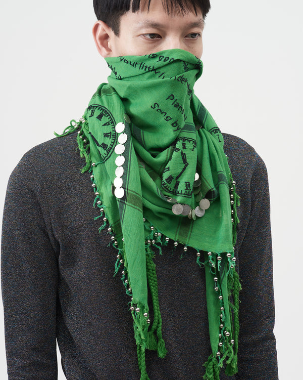 Hand Embroidery Scarf – Green