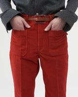 Corduroy Flare Pants – Red