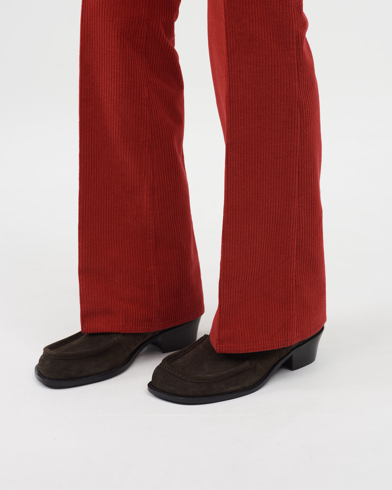 Corduroy Flare Pants – Red