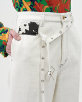 Denim Straight Pants – Natural