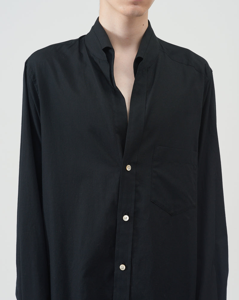 Revers Collar Shirts – Black