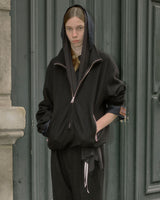 BED j.w. FORD "Two Hooded – Navy" Hooded Shirts｜ベッドフォード "ツーフーデット – ネイビー" フード付きシャツ メンズモデル着用