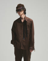 BED j.w. FORD "Wing – Brown" Wing collar Shirts｜ベッドフォード "ウィング – ブラウン" ウィングカラーシャツ メンズモデル着用