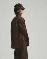BED j.w. FORD "Wing – Brown" Wing collar Shirts｜ベッドフォード "ウィング – ブラウン" ウィングカラーシャツ メンズモデル着用