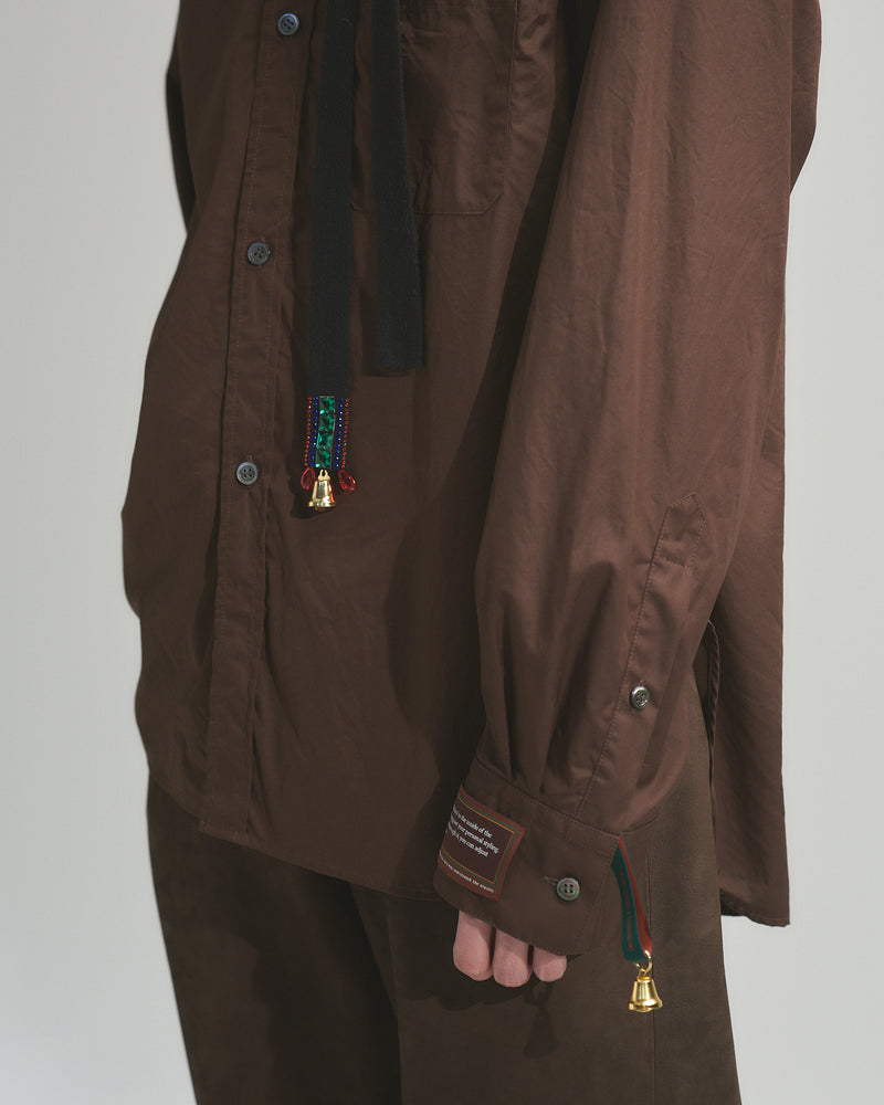 BED j.w. FORD "Wing – Brown" Wing collar Shirts｜ベッドフォード "ウィング – ブラウン" ウィングカラーシャツ メンズモデル着用
