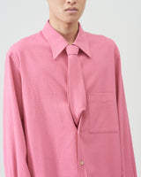 Cotton Silk Pilling Tie Shirts – Pink