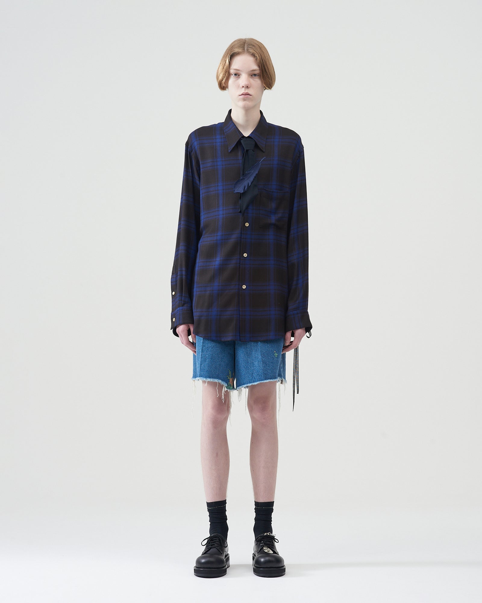 belvet チェックシャツM 白　着画あり 説明欄必読　ベルベット 4colors ombre check shirt – BELVET