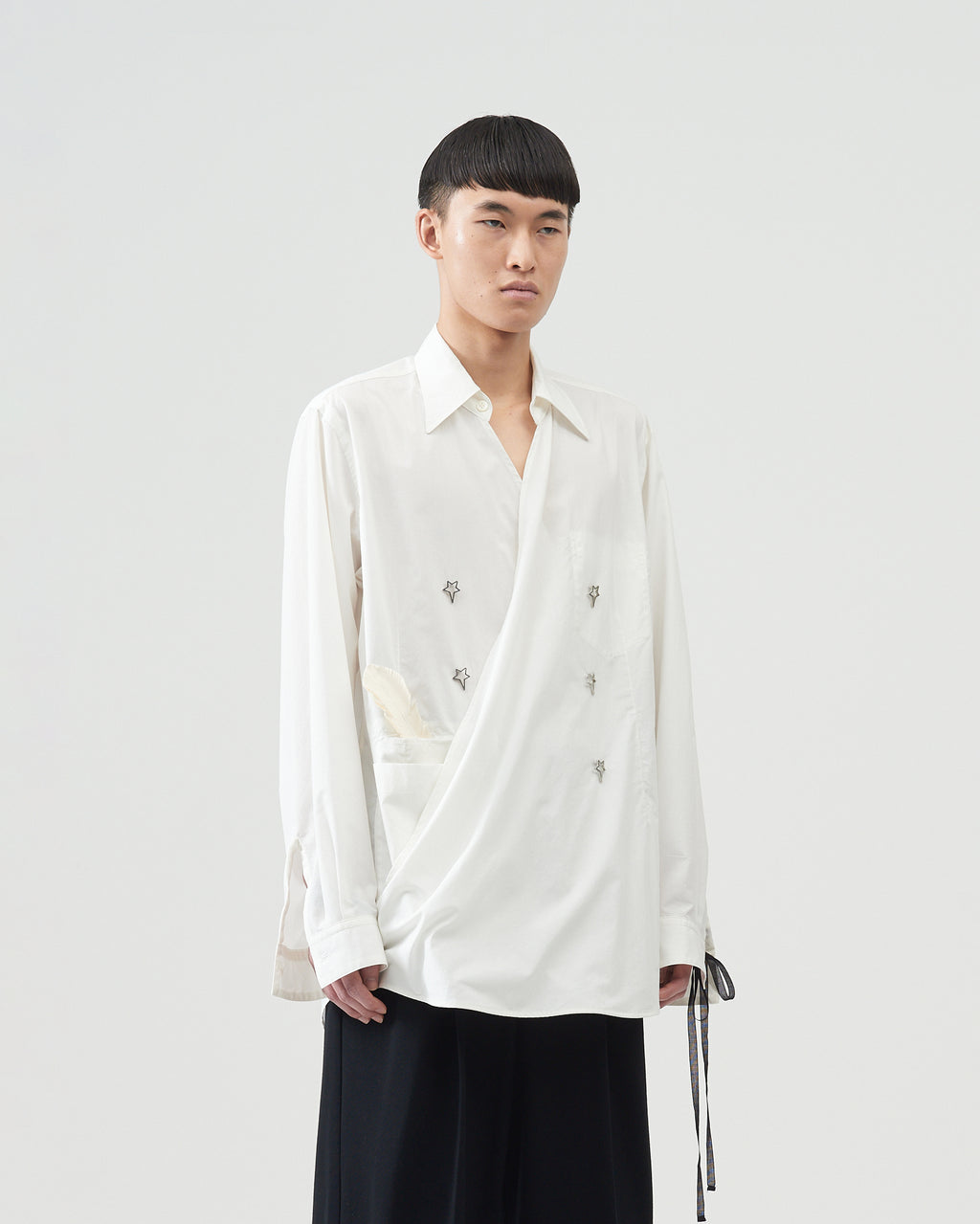 Overlap Pullover Shirts – White｜BED j.w. FORD Official Website