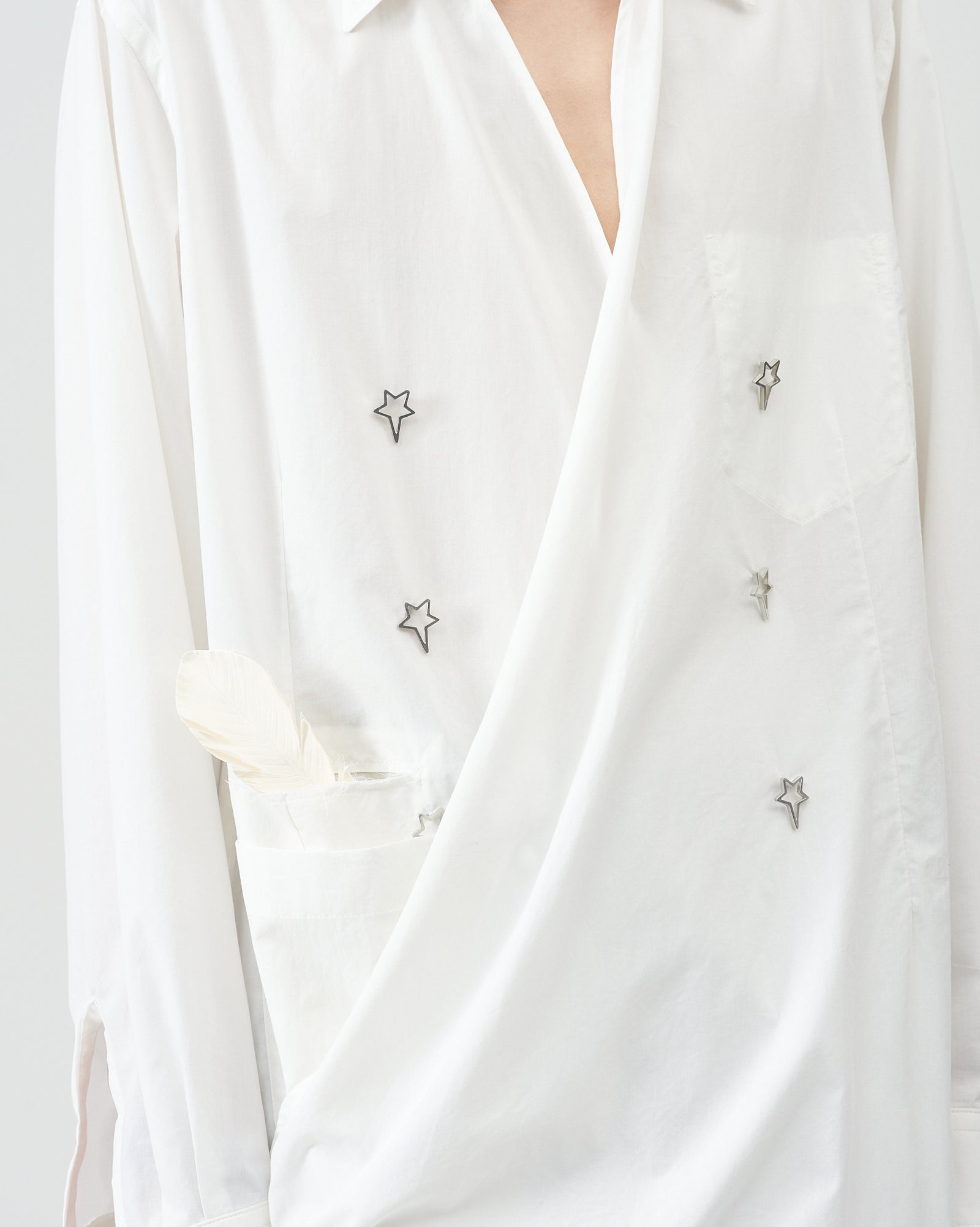 Overlap Pullover Shirts – White｜BED j.w. FORD Official Website