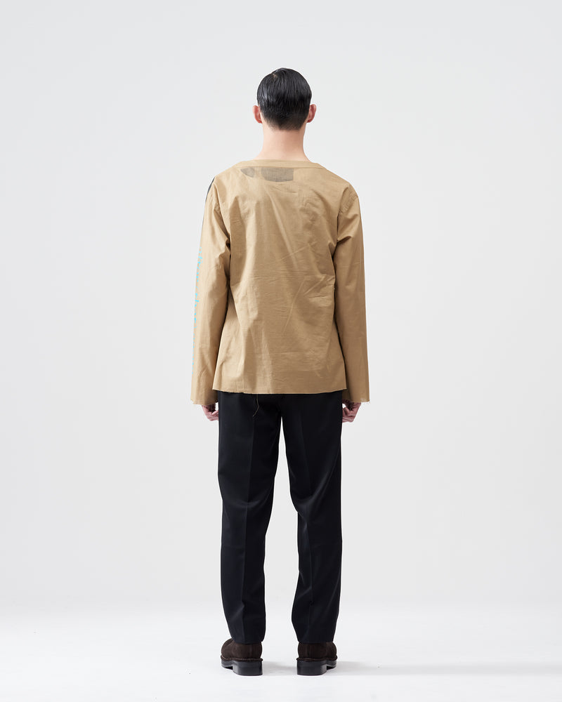 Round Neck Shirts "after (that) scene" – Beige