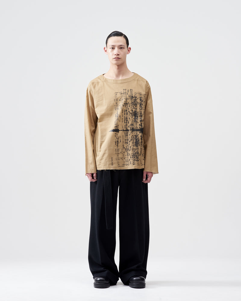 Round Neck Shirts "HAKUMEI" – Beige