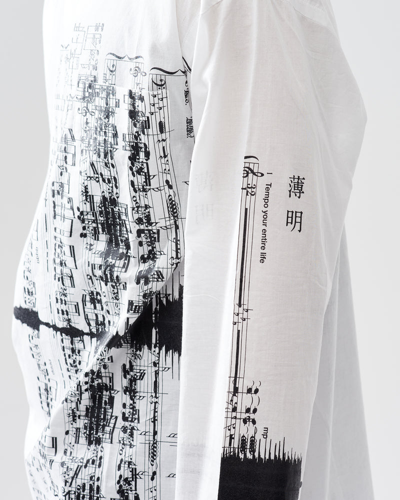 Round Neck Shirts "HAKUMEI" – White